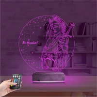 Adalet Kadın Hukuk Avukat Kişiye Özel 3D Lamba - Masa Gece Lambası