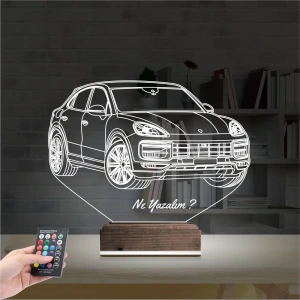 Jeep Phosche Cayanne Kişiye Özel 3D Lamba - Masa Gece Lambası Jeep Phosche Cayanne Kişiye Özel 3D Lamba - Masa Gece Lambası