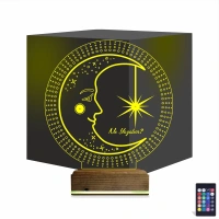 Ay Dede Kişiye Özel 3D Lamba - Masa Gece Lambası