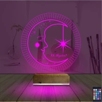 Ay Dede Kişiye Özel 3D Lamba - Masa Gece Lambası