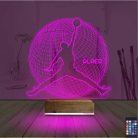 Basketbol Nba Jordan Kişiye Özel 3D Lamba - Masa Gece Lambası