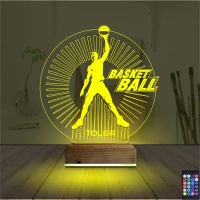Basketbol Nba Kişiye Özel 3D Lamba - Masa Gece Lambası