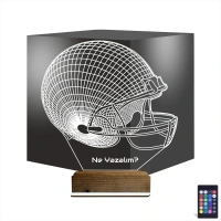 Beyzbol Kask Kişiye Özel 3D Lamba - Masa Gece Lambası