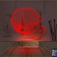 Beyzbol Kask Kişiye Özel 3D Lamba - Masa Gece Lambası