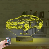 Araba Bmw M8 Kişiye Özel 3D Lamba - Masa Gece Lambası Araba Bmw M8 Kişiye Özel 3D Lamba - Masa Gece Lambası
