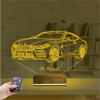 Araba Bmw M8 Kişiye Özel 3D Lamba - Masa Gece Lambası Araba Bmw M8 Kişiye Özel 3D Lamba - Masa Gece Lambası