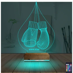 Box Boks Boksör Kişiye Özel 3D Lamba - Masa Gece Lambası Box Boks Boksör Kişiye Özel 3D Lamba - Masa Gece Lambası