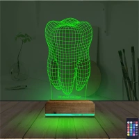 Diş Hekimi Hediye Kişiye Özel 3D Lamba - Masa Gece Lambası