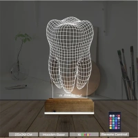 Diş Hekimi Hediye Kişiye Özel 3D Lamba - Masa Gece Lambası