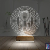 Diş Hekimi Hediye Kişiye Özel 3D Lamba - Masa Gece Lambası