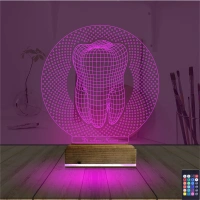 Diş Hekimi Hediye Kişiye Özel 3D Lamba - Masa Gece Lambası