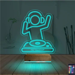 Dj Mixer Kişiye Özel 3D Lamba - Masa Gece Lambası