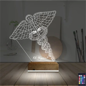 Doktor Tıp Logo Kişiye Özel 3D Lamba - Masa Gece Lambası Doktor Tıp Logo Kişiye Özel 3D Lamba - Masa Gece Lambası