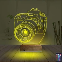 Fotoğraf Makinesi Fotoğrafçı Kişiye Özel 3D Lamba - Masa Gece Lambası Fotoğraf Makinesi Fotoğrafçı Kişiye Özel 3D Lamba - Masa Gece Lambası