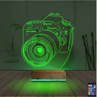Fotoğraf Makinesi Fotoğrafçı Kişiye Özel 3D Lamba - Masa Gece Lambası Fotoğraf Makinesi Fotoğrafçı Kişiye Özel 3D Lamba - Masa Gece Lambası