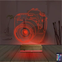 Fotoğraf Makinesi Fotoğrafçı Kişiye Özel 3D Lamba - Masa Gece Lambası Fotoğraf Makinesi Fotoğrafçı Kişiye Özel 3D Lamba - Masa Gece Lambası