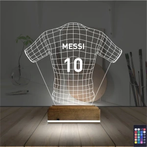 Futbol Forma Taraftar Kişiye Özel 3D Lamba - Masa Gece Lambası