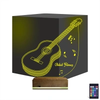 Klasik Gitar Müzik Nota Kişiye Özel 3D Lamba - Masa Gece Lambası Klasik Gitar Müzik Nota Kişiye Özel 3D Lamba - Masa Gece Lambası