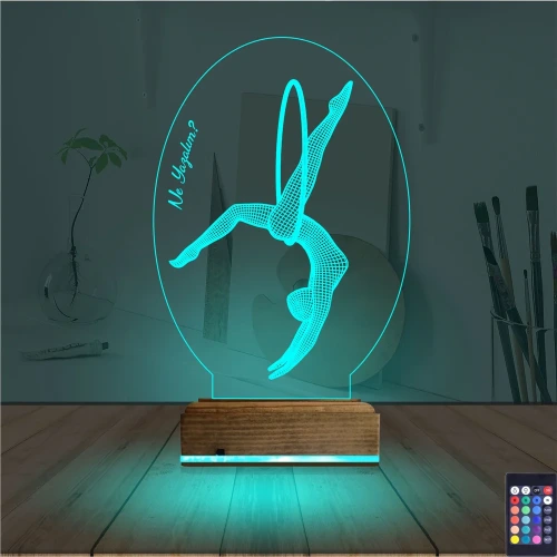 Jimnastik Kişiye Özel 3D Lamba - Masa Gece Lambası