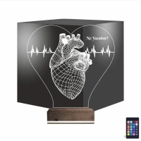 Kalp Doktoru Cerrah Kişiye Özel 3D Lamba - Masa Gece Lambası