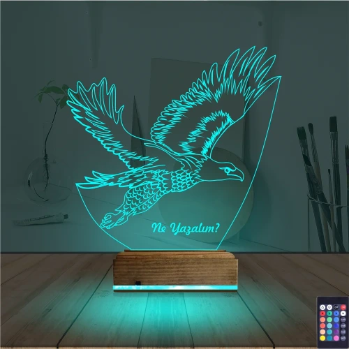 Kartal Taraftar Kişiye Özel 3D Lamba - Masa Gece Lambası