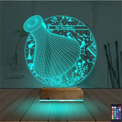 Kimya Kimyager Kişiye Özel 3D Lamba - Masa Gece Lambası Kimya Kimyager Kişiye Özel 3D Lamba - Masa Gece Lambası