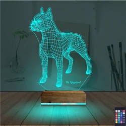 Köpek Boxer Kişiye Özel 3D Lamba - Masa Gece Lambası Köpek Boxer Kişiye Özel 3D Lamba - Masa Gece Lambası