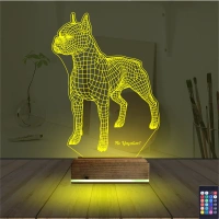 Köpek Boxer Kişiye Özel 3D Lamba - Masa Gece Lambası