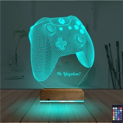 Joystick Oyun Konsolu Kişiye Özel 3D Lamba - Masa Gece Lambası Joystick Oyun Konsolu Kişiye Özel 3D Lamba - Masa Gece Lambası