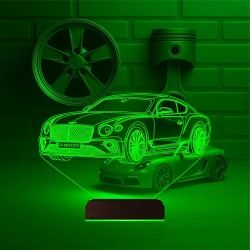 Araba Bentley Kişiye Özel 3D Lamba - Masa Gece Lambası Araba Bentley Kişiye Özel 3D Lamba - Masa Gece Lambası