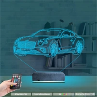 Araba Bentley Kişiye Özel 3D Lamba - Masa Gece Lambası Araba Bentley Kişiye Özel 3D Lamba - Masa Gece Lambası