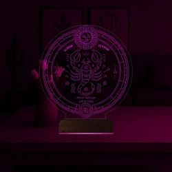 Astroloji Akrep Burcu Kişiye Özel 3D Lamba - Masa Gece Lambası Astroloji Akrep Burcu Kişiye Özel 3D Lamba - Masa Gece Lambası