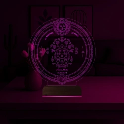 Astroloji Başak Burcu Kişiye Özel 3D Lamba - Masa Gece Lambası