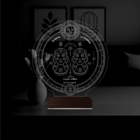 Astroloji İkizler Burcu Kişiye Özel 3D Lamba - Masa Gece Lambası