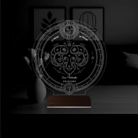 Astroloji Koç Burcu Kişiye Özel 3D Lamba - Masa Gece Lambası