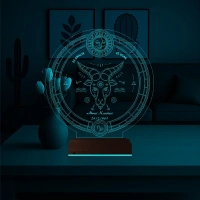 Astroloji Oğlak Burcu Kişiye Özel 3D Lamba - Masa Gece Lambası