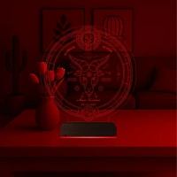 Astroloji Oğlak Burcu Kişiye Özel 3D Lamba - Masa Gece Lambası