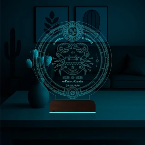 Astroloji Yengeç Burcu Kişiye Özel 3D Lamba - Masa Gece Lambası Astroloji Yengeç Burcu Kişiye Özel 3D Lamba - Masa Gece Lambası