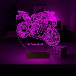 Motor Motorcu Motorsiklet Kişiye Özel 3D Lamba - Masa Gece Lambası Motor Motorcu Motorsiklet Kişiye Özel 3D Lamba - Masa Gece Lambası