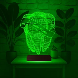 Diş Hekimi Diş Doktoru Hediye Kişiye Özel 3D Lamba - Masa Gece Lambası Diş Hekimi Diş Doktoru Hediye Kişiye Özel 3D Lamba - Masa Gece Lambası