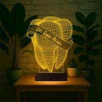 Diş Hekimi Diş Doktoru Hediye Kişiye Özel 3D Lamba - Masa Gece Lambası Diş Hekimi Diş Doktoru Hediye Kişiye Özel 3D Lamba - Masa Gece Lambası