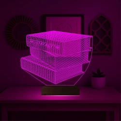 Öğretmene Hediye Kitap Kişiye Özel 3D Lamba - Masa Gece Lambası Öğretmene Hediye Kitap Kişiye Özel 3D Lamba - Masa Gece Lambası