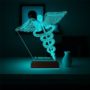 Doktora Hediye Tıp Logo Kişiye Özel 3D Lamba - Masa Gece Lambası Doktora Hediye Tıp Logo Kişiye Özel 3D Lamba - Masa Gece Lambası