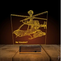 Helikopter Pilot Asker Hediye Kişiye Özel 3D Lamba - Masa Gece Lambası Helikopter Pilot Asker Hediye Kişiye Özel 3D Lamba - Masa Gece Lambası
