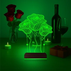 Sevgiliye Hediye Gül Demeti Kişiye Özel 3D Lamba - Masa Gece Lambası Sevgiliye Hediye Gül Demeti Kişiye Özel 3D Lamba - Masa Gece Lambası