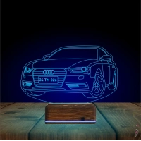 Audi Tasarım Kişiye Özel 3D Lamba - Masa Gece Lambası