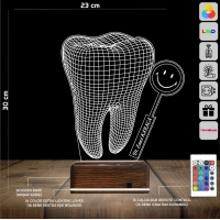 Smile Diş Hekimi Diş Doktoru Hediye Kişiye Özel 3D Lamba - Masa Gece Lambası Smile Diş Hekimi Diş Doktoru Hediye Kişiye Özel 3D Lamba - Masa Gece Lambası