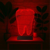 Diş Hekimi Diş Doktoru Hediye Kişiye Özel 3D Lamba - Masa Gece Lambası