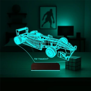 Formula Yarış Arabası Kişiye Özel 3D Lamba - Masa Gece Lambası Formula Yarış Arabası Kişiye Özel 3D Lamba - Masa Gece Lambası
