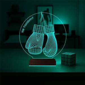 Box Boksör Boks Eldiveni Kişiye Özel 3D Lamba - Masa Gece Lambası Box Boksör Boks Eldiveni Kişiye Özel 3D Lamba - Masa Gece Lambası